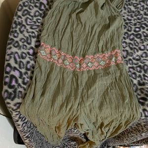 Olive green romper